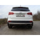 Защита заднего бампера центральная 60 мм ТСС для Hyundai Santa Fe 2012-2015