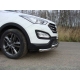 Защита передняя двойная 60-50 мм ТСС для Hyundai Santa Fe 2012-2015