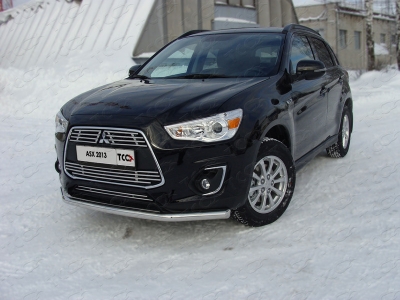 Накладка решётки радиатора нижняя 12 мм ТСС для Mitsubishi ASX 2013-2016