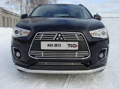 Накладка решётки радиатора нижняя 12 мм ТСС для Mitsubishi ASX 2013-2016