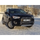 Защита передняя овальная 75х42 мм ТСС для Mitsubishi ASX 2013-2016