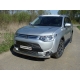 Накладка решётки радиатора нижняя 12 мм ТСС для Mitsubishi Outlander 2014-2015