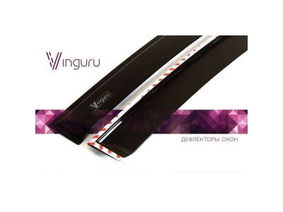 Дефлекторы окон Vinguru 4 штуки на универсал для Lada Kalina 2 2013-2018