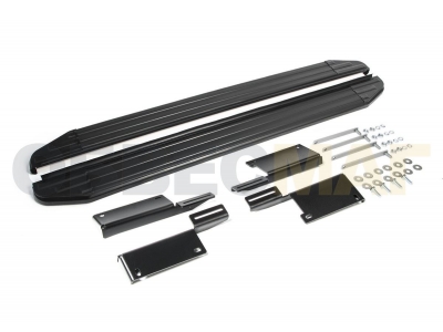 Пороги алюминиевые Rival Black для Нива ВАЗ 2121 1973-2021