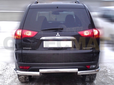 Защита заднего бампера 76 мм для Mitsubishi Pajero Sport 2008-2013