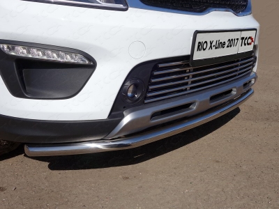 Решетка радиатора нижняя 12 мм ТСС для Kia Rio X-line 2017-2020