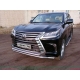 Защита передняя двойная 60-50 мм ТСС для Lexus LX-570/450d 2015-2021
