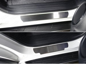 Накладки на пороги шлифованный лист 4 штуки для Toyota Fortuner № TOYFORT17-02