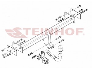 Фаркоп для Ford Maverick 1993-2000, Nissan Terrano 1993-2006 условно-съемное крепление шара №N-092