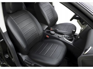 Чехлы Rival экокожа черные Строчка на спинку 40/60 для Volkswagen Polo Sedan № SC.5801.1