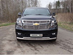 Защита передняя двойная 76-50 мм для Chevrolet Tahoe № CHEVTAH16-23