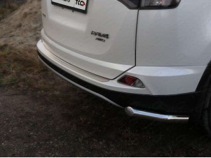 Накладка на задний бампер шлифованный лист для Toyota RAV4 № TOYRAV15-07