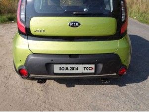Накладка на задний бампер лист для Kia Soul № KIASOUL14-15