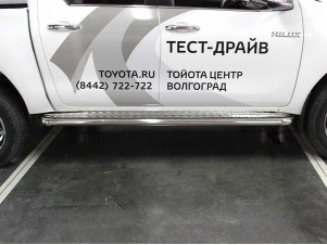 Пороги с листом d-76 для Toyota Fortuner 2020-н.в. TF20_2.2